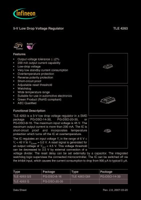 Интегрална схема TLE4263GM PDSOP-14