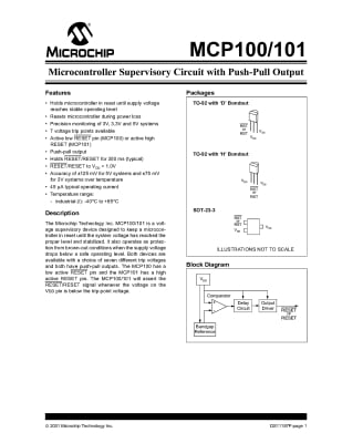 Интегрална схема MCP101 SOT-23-3