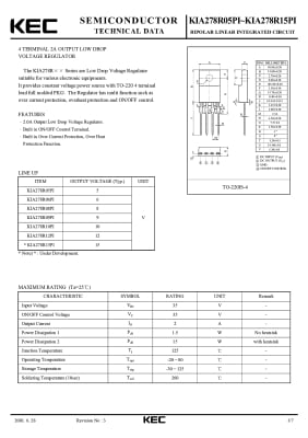Интегрална схема KA78R12 4PIN TO-220F
