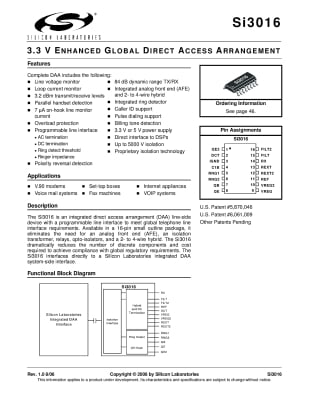 Интегрална схема SI3016-FS SO-16