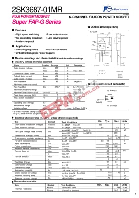 Транзистор 2SK3687 TO-220F