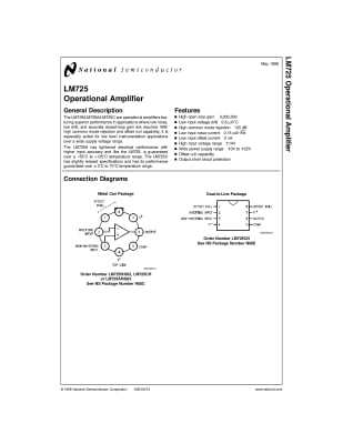 Интегрална схема  LM725CN DIP-8