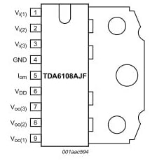 Интегрална схема  TDA6108JF SIP-9