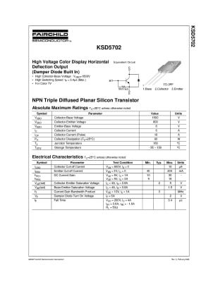 Транзистор KSD5702 TO-3PF