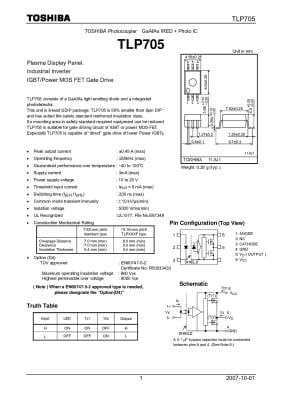Интегрална схема TLP705 SDIP-6
