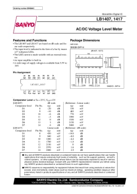 Интегрална схема LB1407 DIP-14