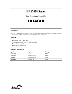 Интегрална схема HA17458 DIP-8