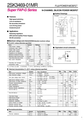 Транзистор 2SK3469 TO-220F