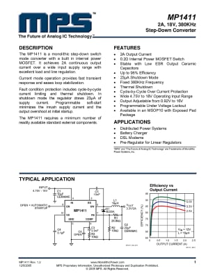 Интегрална схема MP1411D MSOP-10