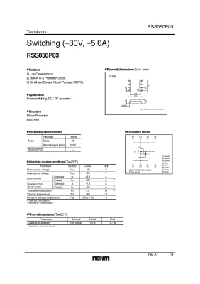 Транзистор RSS050P03 SO-8