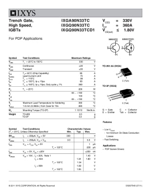 Транзистор IXGQ90N33TC D1 TO-3P
