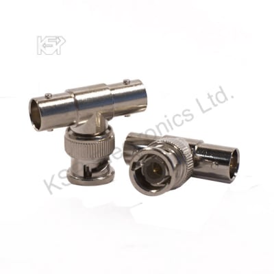 Конектор преход 50 OHM BNC T (F-M-F)