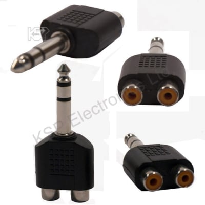 Двоен женски 2 x RCA - мъжки стерео адаптер