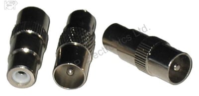 Метален RCA конектор за ТВ антена - RCA M/F F-646 / AC-020