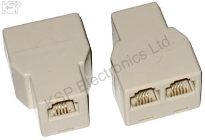 Преход 1 към 2 RJ11 6P4C женски