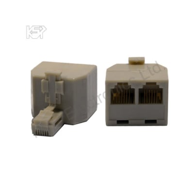 Букса преход 1 към2 x RJ11 6P6C