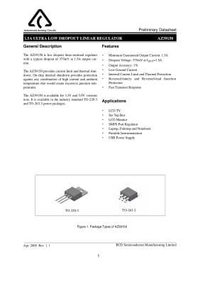 Интегрална схема AZ39150T-5.0 TO-220