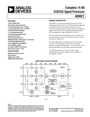 Интегрална схема AD9822JRSZRL SSOP-28