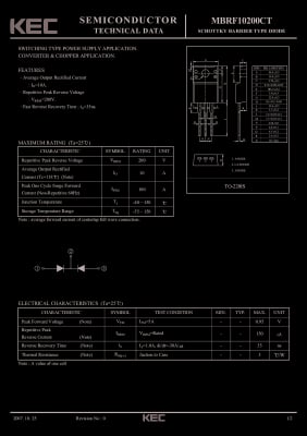 Диод MBR10200CT TO-220