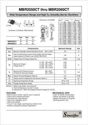 Диод  MBR2060CT TO-220AB