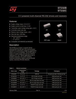 Интегрална схема ST232CD SO-16