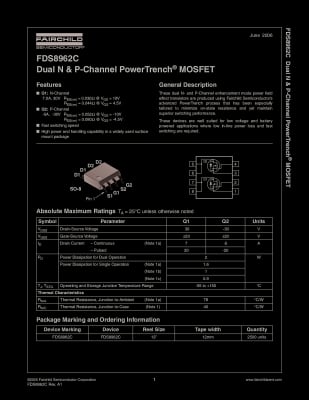 Транзистор FDS8962C SO-8