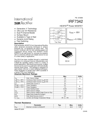 Tранзистор  IRF7342