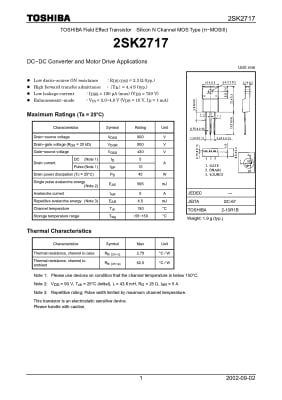 Транзистор 2SK2717 TO-220F