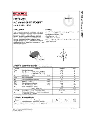 Транзистор FQT4N20LTF SOT-223