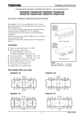 Интегрална схема  TD62064AP DIP-16