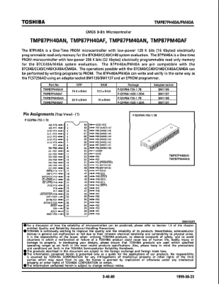 Интегрална схема TMP87PM40ANG DIP-64