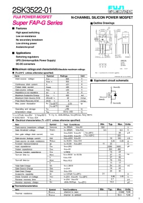 Транзистор  2SK3522 TO-247
