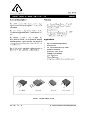 Интегрална схема AZ1086D-3.3 TO-252