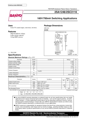Транзистор 2SC3116 TO-126