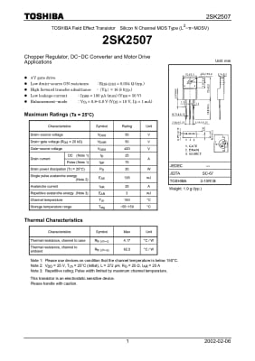 Транзистор 2SK2507 TO-220F