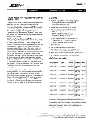 Интегрална схема ISL6261CRZ QFN40