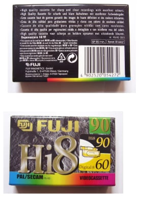VIDEOCASSETTE HI 8 90min