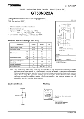 Транзистор IGBT GT50N322 TO-3P