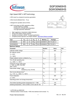 Транзистор IGBT HGTG30N60 TO-247