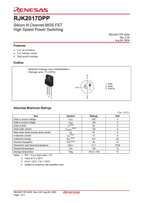 Транзистор  RJP3065DPP TO-220F