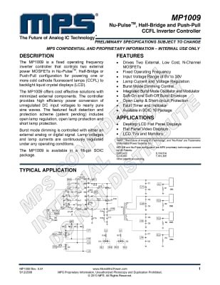 Интегрална схема MP1009ES SOIC-16
