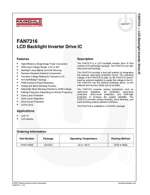 Интегрална схема FAN7316 SO-16