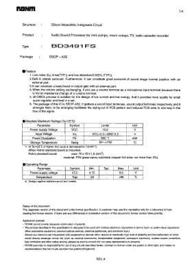Интегрална схема BD3491FS SSOP-32