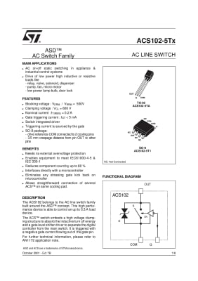 Тиристор ACS102-5T1-TR SO-8
