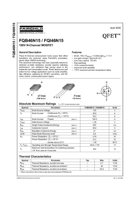 Транзистор FQB46N15 ТО-263