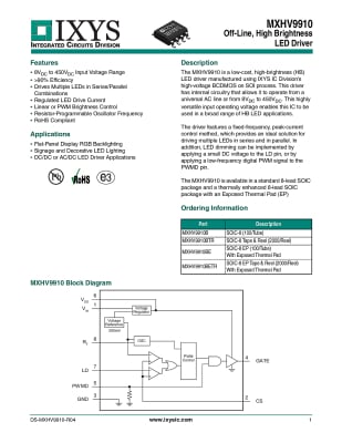 Интегр. схема MXHV9910 SO-8