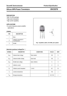 Транзистор 2SC2579 TO-3P