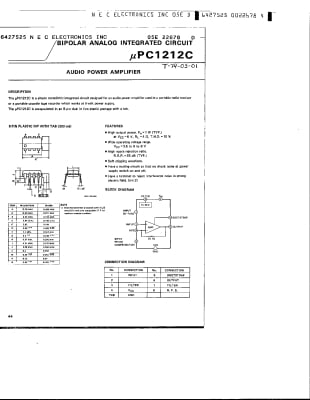 Интегрална схема  UPC1212C DIP-8