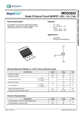 Транзистор MDS3652 SO-8