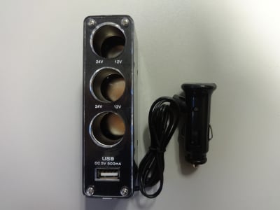 XK-0096 USB CAR CHARGER 3 SOCKET